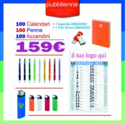 100 Calendari, 100 Penne, 100 Accendini - 1 Agenda - 1 Pen Drive